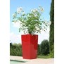 RIVIERA Pot de fleurs Nuance - Carré - 38 x 38 x H 69 cm - 67 L - Rouge