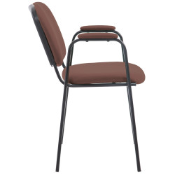 Sedia visitatore Ken PRO in tessuto marrone