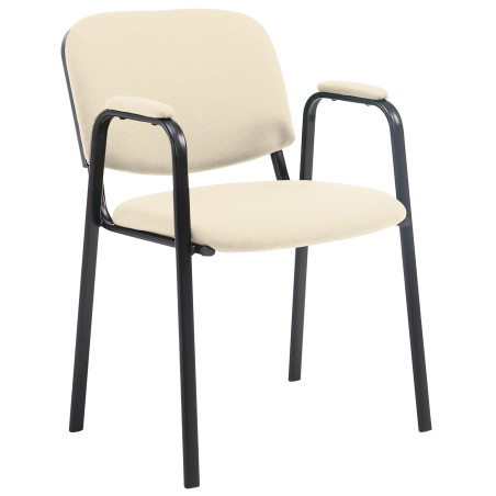 Chaise visiteur Ken PRO tissu crème