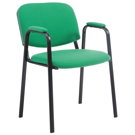 Chaise visiteur Ken PRO, tissu vert