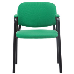 Chaise visiteur Ken PRO, tissu vert