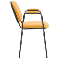 Silla de Confidente Ken Pro en Tela Naranja
