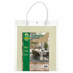 Voile d'ombrage Aktive Crème 500 x 0,3 x 500 cm Triangulaire (4 Unités)