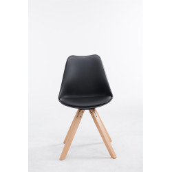 Chaise visiteur Toulouse Natura Square noire