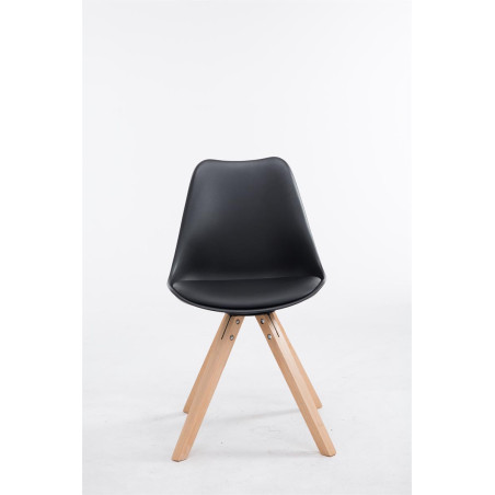 Chaise visiteur Toulouse Natura Square noire