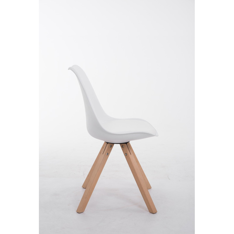 Chaise visiteur Toulouse Natura Square blanche