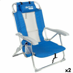 Chaise de Plage Aktive Bleu...
