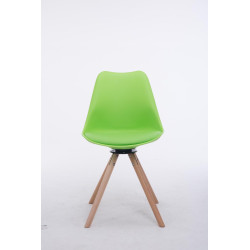 Chaise visiteur Troyes Rotative Natura Ronde verte
