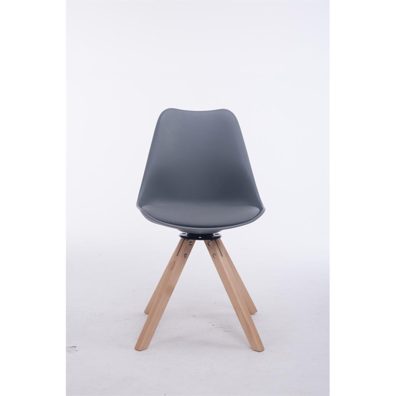 Silla para visitas Troyes Square Gris,Natural