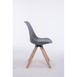 Chaise visiteur pivotante Troyes Natura carr?e grise