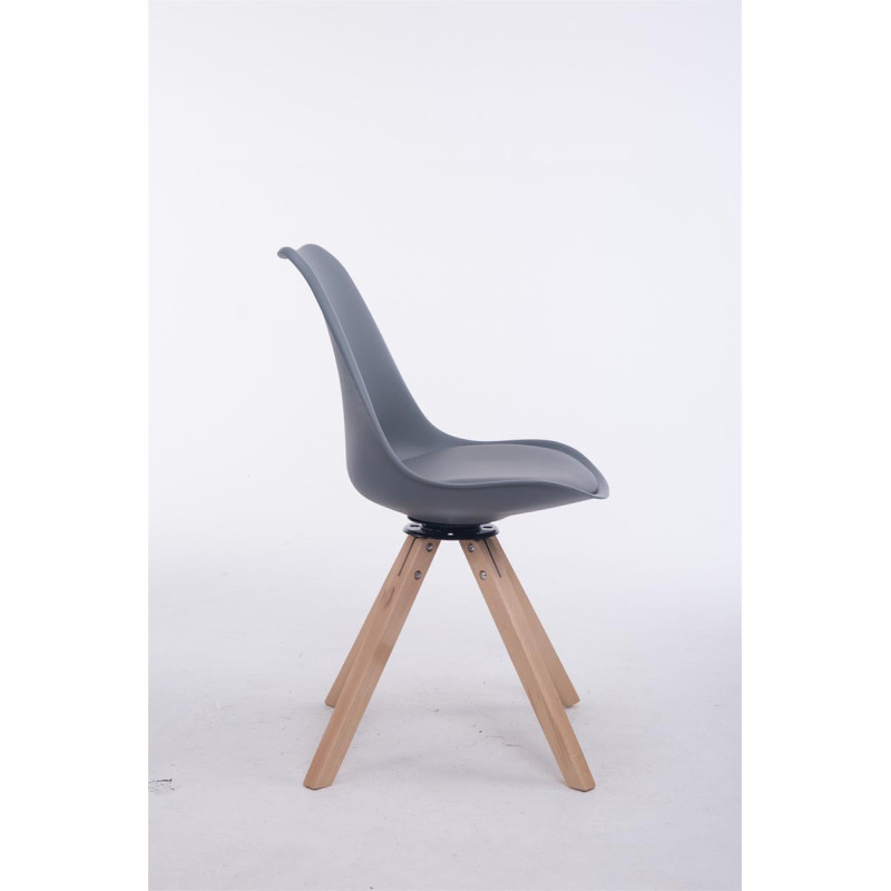 Chaise visiteur pivotante Troyes Natura carr?e grise