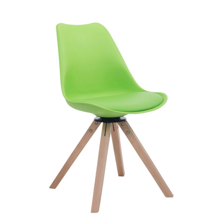 Chaise visiteur pivotante Troyes Natura Square verte
