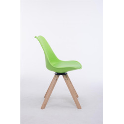 Chaise visiteur pivotante Troyes Natura Square verte
