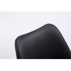 Silla para visitas Troyes Square Negro,Nogal