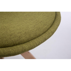 Silla para Visitas Troyes Square en Tela Verde,Natural