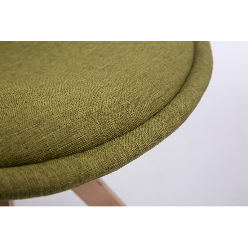 Silla para Visitas Troyes Square en Tela Verde,Natural