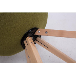 Silla para Visitas Troyes Square en Tela Verde,Natural