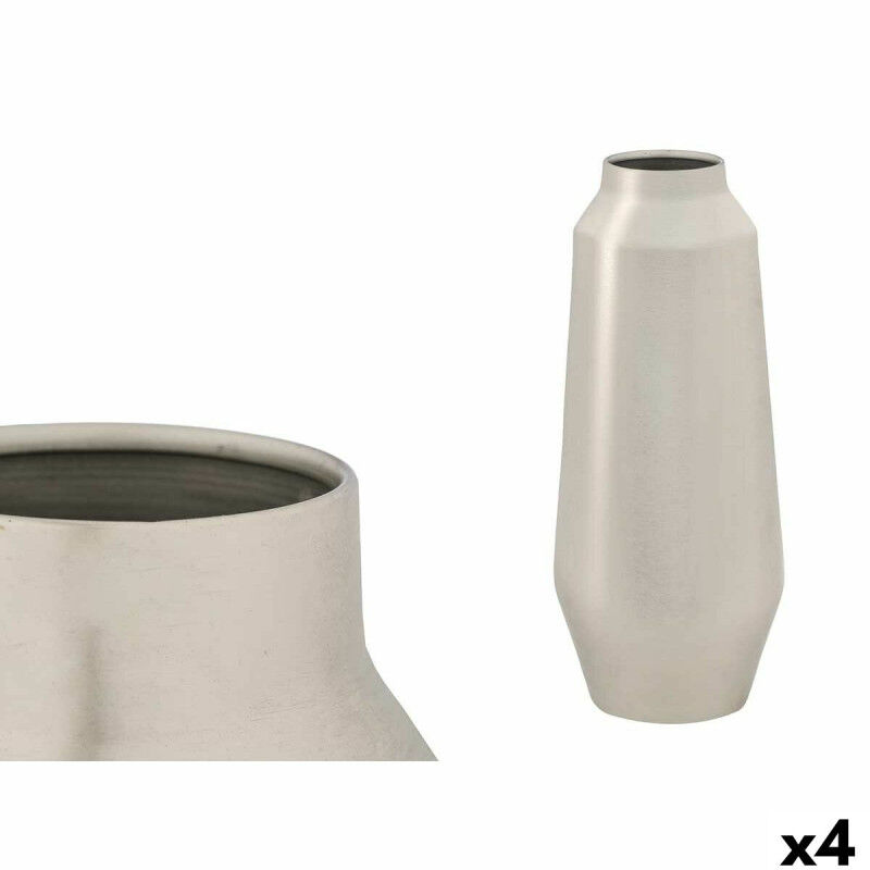 Vase 10216-SS Argenté Fer 18 x 40 x 18 cm (4 Unités)