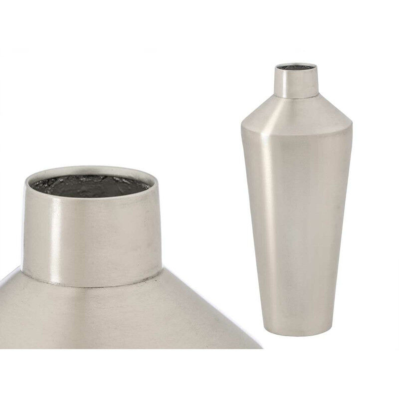 Vase 10219-SS Argenté Fer 16 x 40 x 16 cm (4 Unités)
