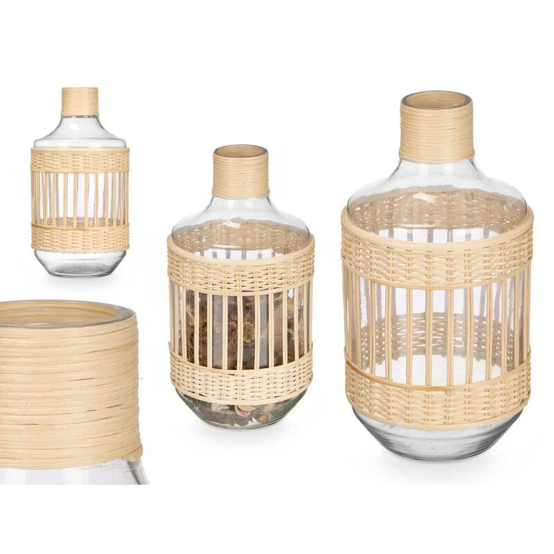 Cruche décorative SG-30553 Transparent Naturel 18 x 34 x 18 cm (4 Unités)