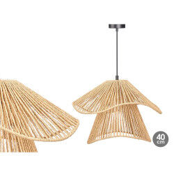 Suspension 24B513 Noir Naturel Métal Papier 40 W 41 x 30 x 41 cm (4 Unités)