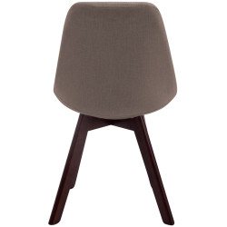 Chaise visiteur Borneo V2 tissu noyer taupe