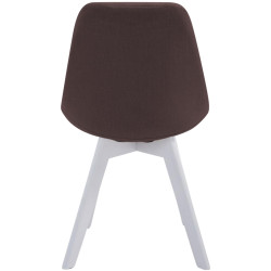 Silla De Comedor Borneo V2 En Tela Marrón,Blanco