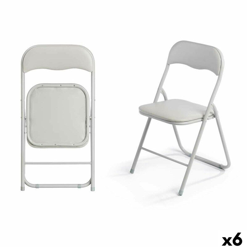 Chaise Pliante 10925 Gris 43 x 46 x 78 cm 88 x 6,5 x 45 cm (6 Unités)
