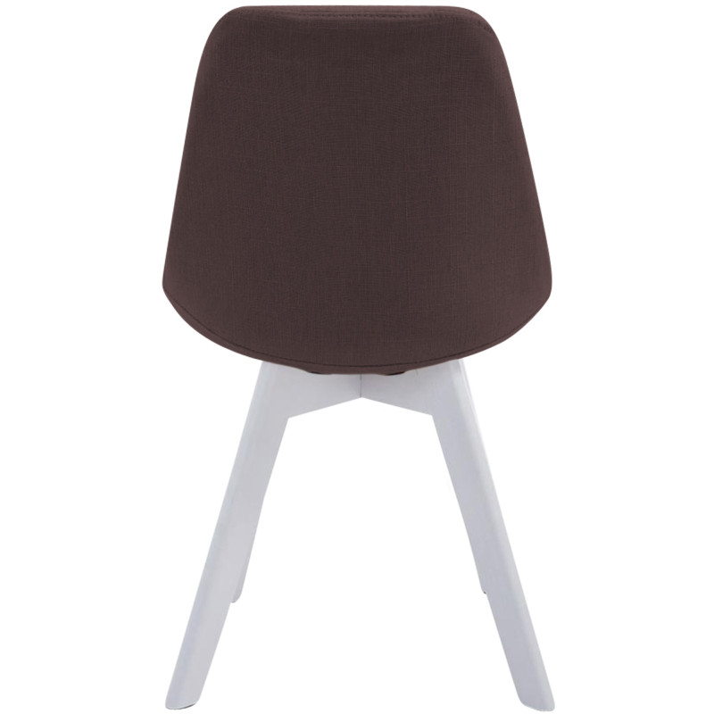 Silla De Comedor Borneo V2 En Tela Marrón,Blanco