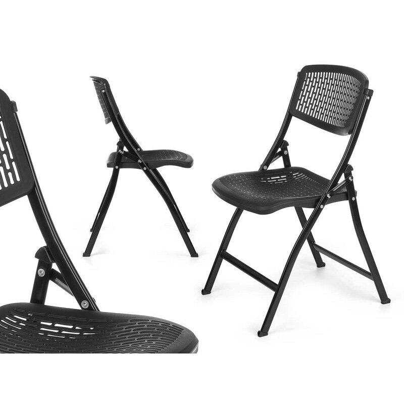 Chaise Pliante ZJ-Y59BL Noir 59 x 50 x 82 cm 108 x 13,5 x 50 cm (4 Unités)