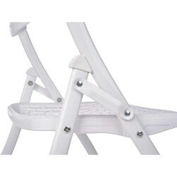 Chaise Pliante 12721 Blanc 59 x 50 x 82 cm 108 x 11,5 x 50 cm (4 Unités)