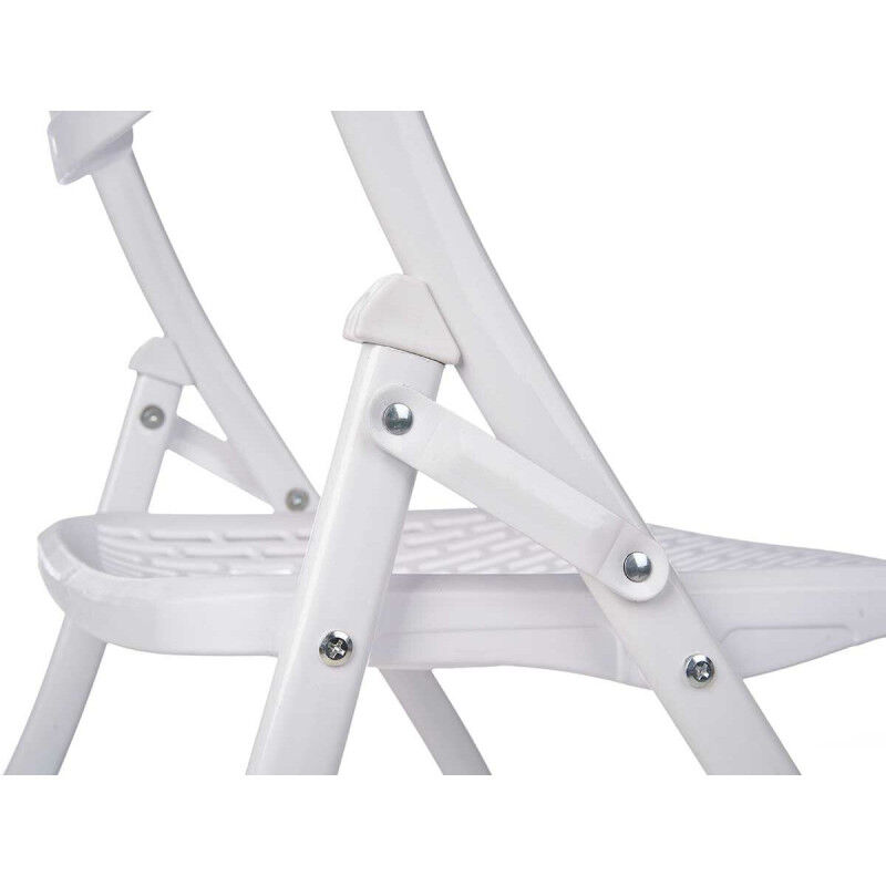 Chaise Pliante 12721 Blanc 59 x 50 x 82 cm 108 x 11,5 x 50 cm (4 Unités)