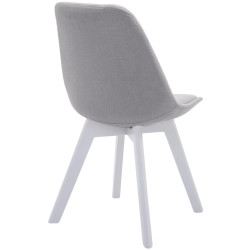 Chaise visiteur Borneo V2 Tissu blanc gris