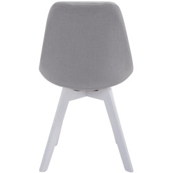 Chaise visiteur Borneo V2 Tissu blanc gris