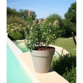 RIVIERA Pot de fleurs Soleilla - Rond - Ш 39,2 x 35,8 cm - Taupe