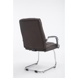 Chaise visiteur Attila en tissu gris foncé