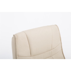 Silla Cantiléver XXL Attila Tapizada en Tela Crema