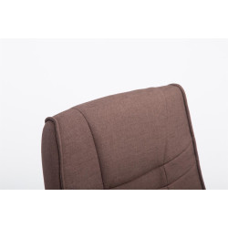 Silla Cantiléver XXL Attila Tapizada en Tela Marrón