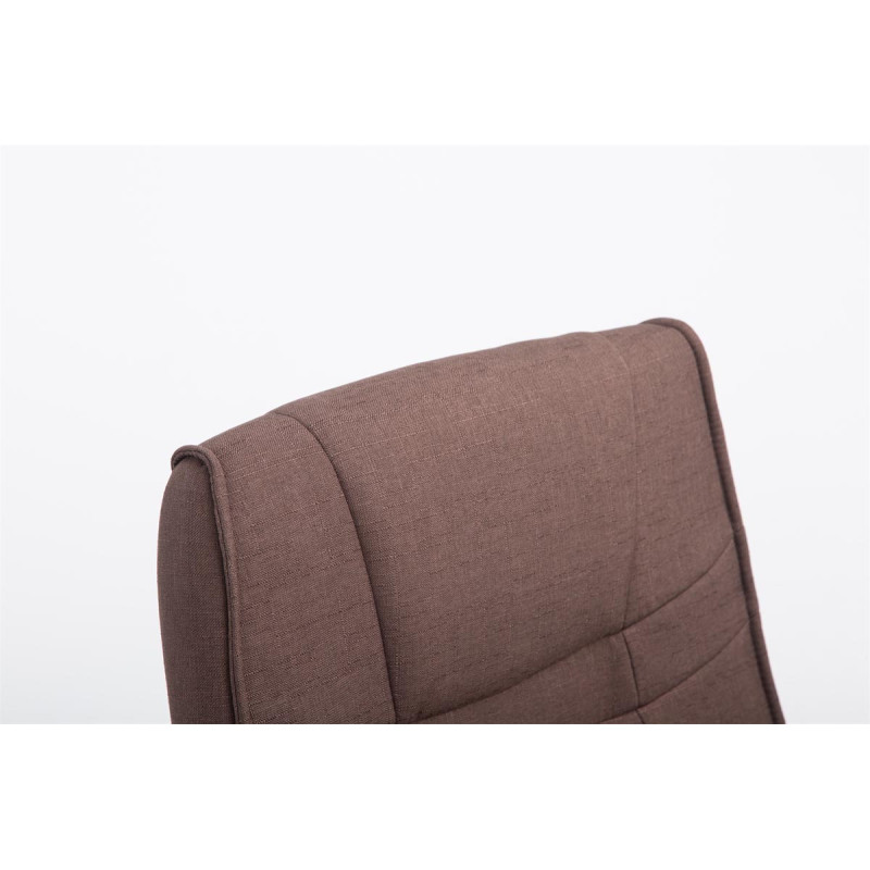 Silla Cantiléver XXL Attila Tapizada en Tela Marrón