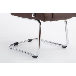 Chaise visiteur Attila, tissu marron