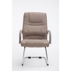 Silla Cantiléver XXL Attila Tapizada en Tela Gris topo