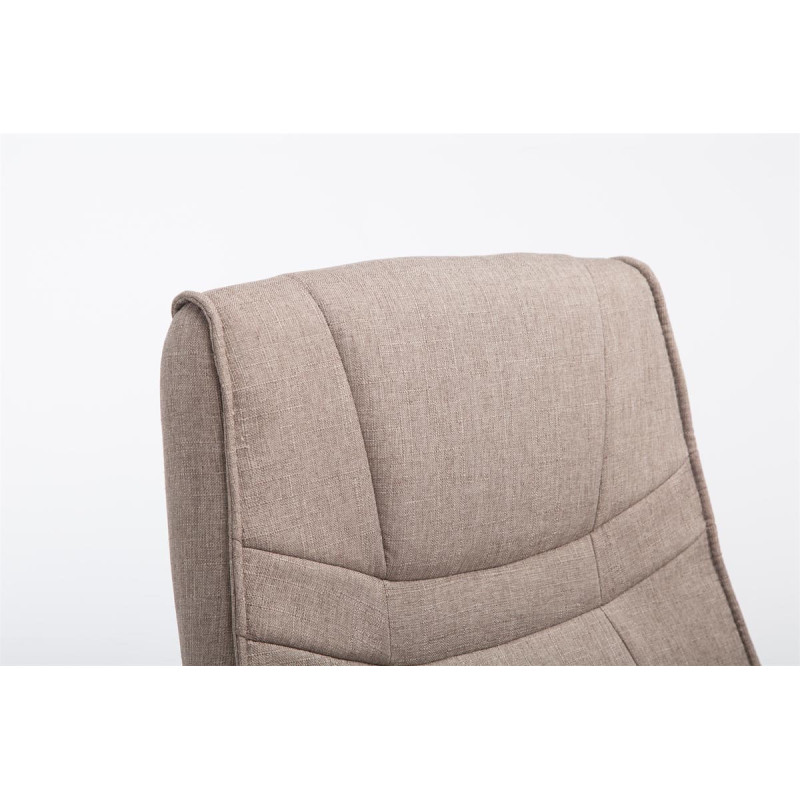 Chaise visiteur Attila tissu taupe