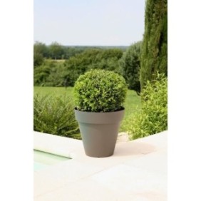 RIVIERA Pot de fleurs Soleilla - Rond - Ш 60 x 53,6 cm - Gris pailleté