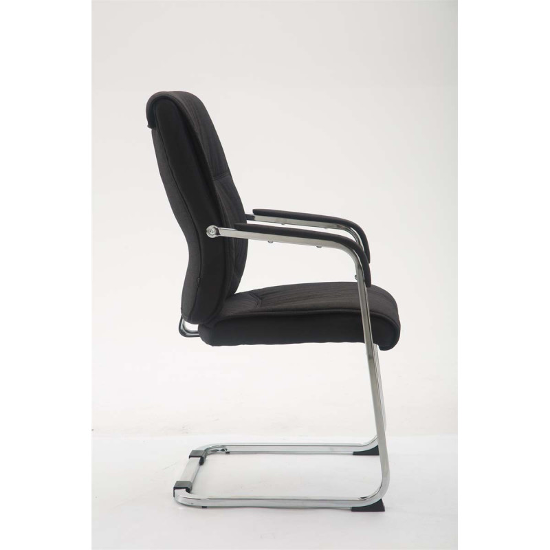 Chaise visiteur XL Anubis en tissu noir