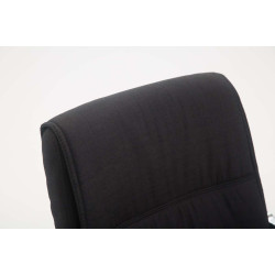 Chaise visiteur XL Anubis en tissu noir