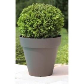 RIVIERA Pot de fleurs Soleilla - Rond - Ш 60 x 53,6 cm - Gris pailleté