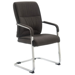 Fauteuil visiteur XL Anubis, tissu gris fonc?
