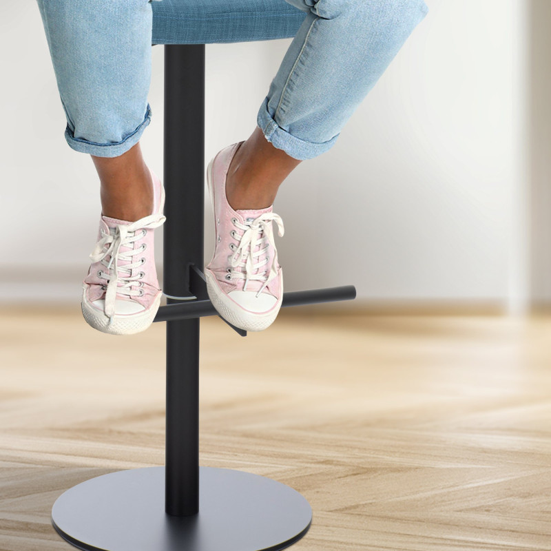 Tabouret de bar Cadiz en tissu bleu
