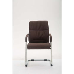 Chaise visiteur XL Anubis en tissu marron