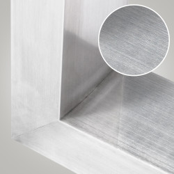 2x pieds de tables à manger Velden 80 cm acier inoxydable